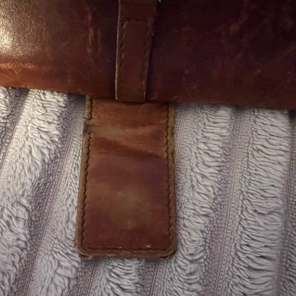 GUCCI Vintage Distressed Brown Fold Over Leather Wallet Multiple Slots Rare - Picture 14 of 15